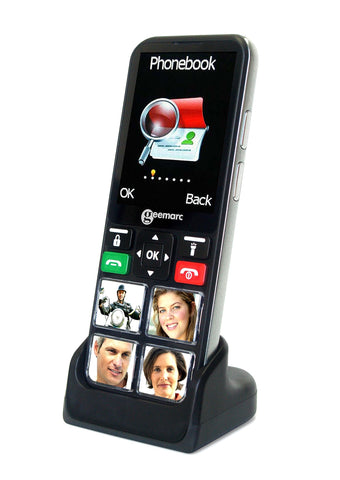Geemarc CL595 Big Button Corded Amplified Photophone With Answering Machine And Extra Cordless Handset